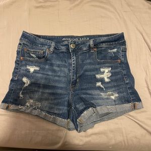 American Eagle Ripped High Waisted Shorts